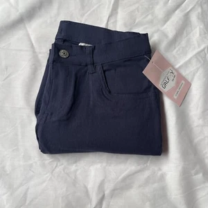 Authentic Galaxy School Uniform Navy Blue Adjustable Boys Pants Size 8  - Picture 1 of 5