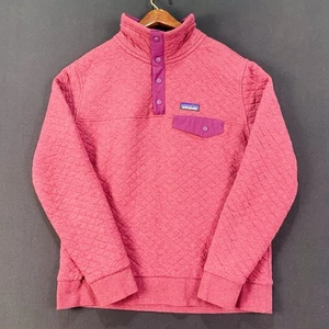 Patagonia Lightweight Synchilla Snap-T Fleece Pullover Womens M Burgundy Quilted - Picture 1 of 9