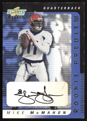 2001 Score Select Rookie Preview Autographs Mike McMahon #RP-24 Detroit Lions - Image 1 of 2