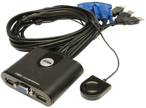 CS22U 2-Port USB VGA Cable KVM Switch with Remote Port Selector - Afbeelding 1 van 3