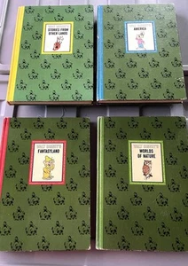 Wonderful Worlds Of Walt Disney Set Of 4 America Nature Fantasyland 1965 - Picture 1 of 23