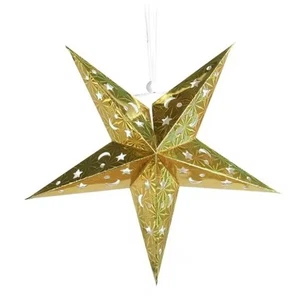 goldener Stern 30 cm, mit und ohne Licht, Weihnachtszeit, Fensterschmuck, hübsch - Bild 1 von 2