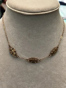 VTG 12” KIM ROGERS DELICATE GOLD PLATED CHOKER NECKLACE-COSTUME JEWELRY - Picture 1 of 4