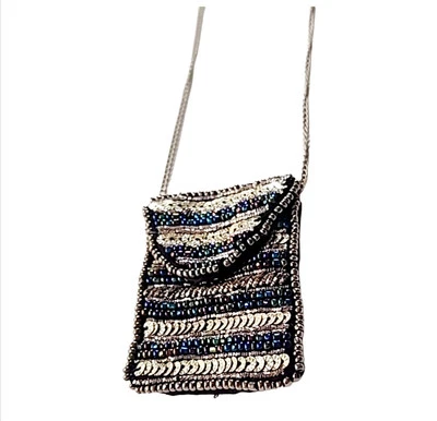 Блестки монета сумочки подвеска ожерелье черный серебристый тон 28» блестящий яркий Snap  - Изображение 1 из 4