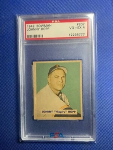 1949 Bowman Baseball #207 Johnny Hopp Rookie Psa 4 - Picture 1 of 2