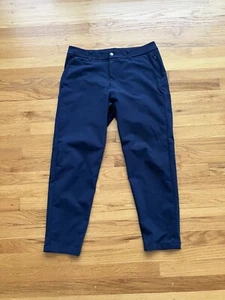 BARELY USED - NAVY SHORTER Asia Fit LULULEMON Mens 34 x 27(?) ABC Pants Trouser - Picture 1 of 8