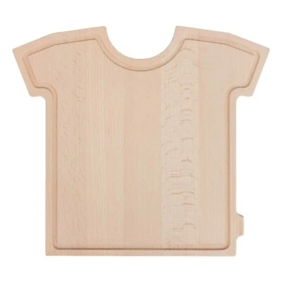 T-Shirt Shaped Beech Wood Chopping Board – 28 x 25cm (10x11 inches) - Image 1 of 4