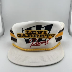 VTG 3 STRIPE LEVI GARRETT RACING BRAIDED SNAPBACK HAT cap k-brand 80s K Products - Picture 1 of 6