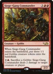 SIEGE-GANG COMMANDER (FOIL) (EVG) Duel Decks Anthology: Elves vs. Goblins - LP - Picture 1 of 1