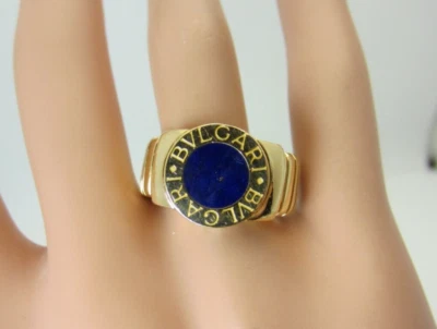 Auténtico anillo BULGARI BVLGARI Tubogas Lapislázuli Oro Amarillo 18k Foto 1 de 4