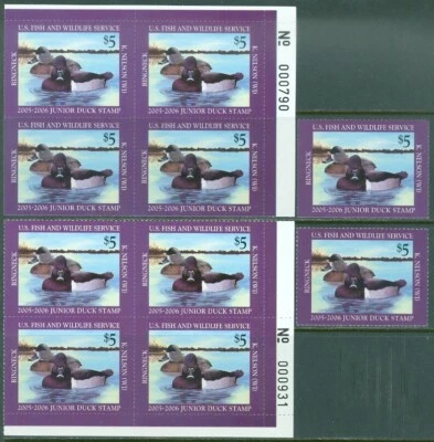 EDW1949SELL : USA 2005 Scott #JDS13. 10 stamps including 2 Plate Blocks - Image 1 of 2