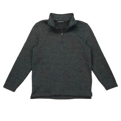 Beverly Hills Club Polo Sweater Pullover Mens Size M 1/4 Zip Dark Gray High Neck - Image 1 of 4