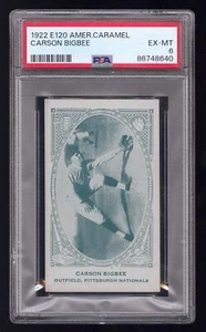 1922 E120 American Caramel Carson Bigbee PSA 6 Pop 1 Pittsburgh Pirates HQ Card - Picture 1 of 2