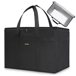 XXL Insulated Grocery Bags and Cooler Bag for Food Delivery Bag Collapsible C... - Picture 1 of 6