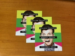 DILLON FRANCIS - "Money Sucks, Friends Rule" Promo STICKERS - 3 COUNT - Mint - Picture 1 of 3