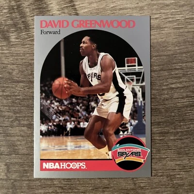 1990 NBA Hoops Basketball Card #433 David Greenwood San Antonio Spurs - Image 1 of 2