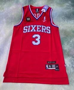 Vintage Reebok HWC NBA Philadelphia 76ers Allen Iverson #3 Jersey Size XL. - Picture 1 of 7