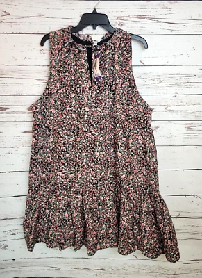 Nuevo con etiquetas Vestido Corto BB Dakota Floral En Niveles Steve Madden Negro Para Mujer Talla XXL Foto 1 de 4