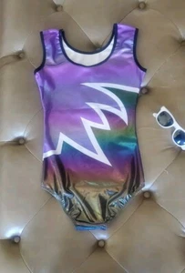 Girls Metallic Look Dance/Bathing Suit SIZE 10 Sunglass Included! - Picture 1 of 3