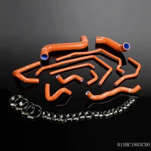 Manguera de radiador de silicona NARANJA apta para 02-06 Subaru Impreza WRX/STi GDA/GDB EJ207 - Imagen 1 de 11