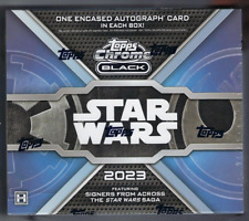 2023 Topps Star Wars Cromado Negro Hobby Caja SELLADO DE FÁBRICA