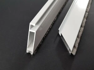 Spannrahmenprofil mit Bürstendichtung schwarz 1,60 m Länge Aluminium - Bild 1 von 9