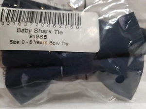 Boys Bow Tie The Littlest Prince New Navy & Purple Baby Shark Up To 8 Years - Picture 1 of 4