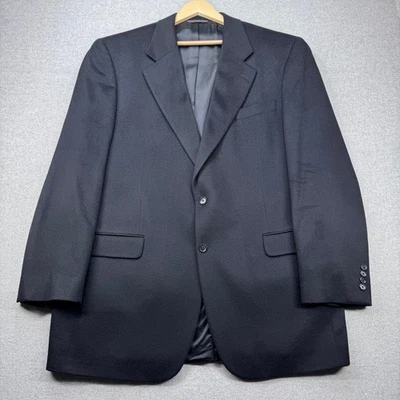 Jack Victor Loro Piana 100% Cashmere Blazer Mens 48L Black Made In Canada - Image 1 of 4