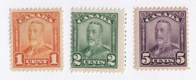 MATT'S STAMPS CANADA SCOTT #149-150, #153 KING GEORGE V, 1928-29, MNH/MH CV$23 - Image 1 of 3