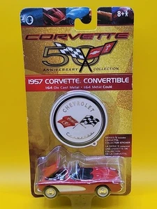 RACING CHAMPIONS 50TH ANNIVERSARY CORVETTE 1957 CONVERTIBLE RED - Picture 1 of 8
