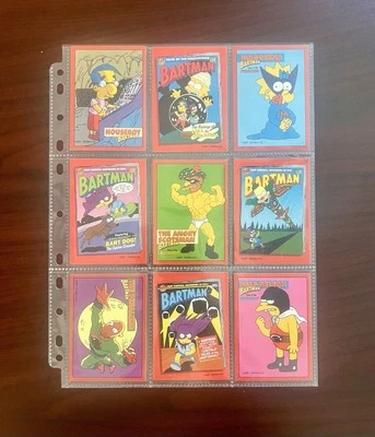 Skybox Los Simpson 1994 serie 2 cartas Bartman juego completo de 10 subconjunto de cartas Foto 1 de 3