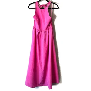 Neu mit Etikett Zara rosa Popeline Neckholder Kleid Größe Small - Bild 1 von 9