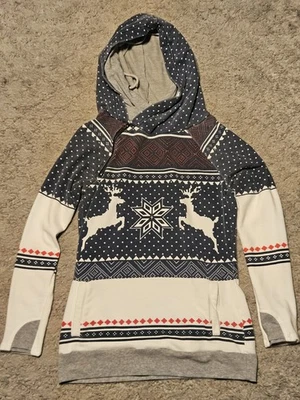 Moletom com capuz Ampersand Avenue capuz duplo inverno Womderland Natal tamanho M - Imagem 1 de 4