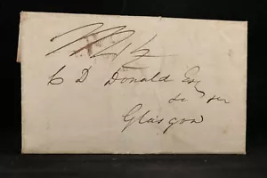 Scozia: Irlanda 1836 copertina senza timbro a Glasgow Ms 1/2 via terra a Enniskillen - Foto 1 di 5