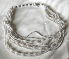 collier ancien 9 rangées de perles déco porcelaine blanche made in germany 3992