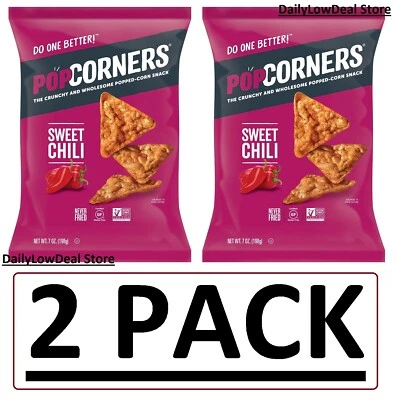 2 PACK - Popcorners Sweet Chili Popped Corn Snacks 7 oz (Total 14 oz) FAST SHIP! - Image 1 of 2