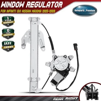 Rear Passenger Power Window Regulator W/ Motor for Nissan Maxima Infiniti I30 - Image 1 of 4