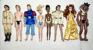 7 Disney Store Character Dolls Prince Dolls Cinderella Tiana 1 Prince Mattel - Picture 1 of 4