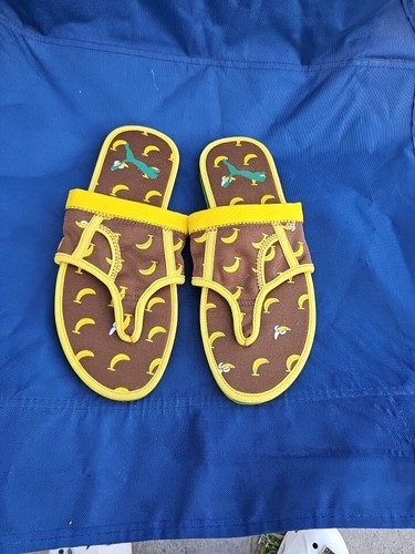 Sandali donna OOAK Puma Banana taglia UK 8 venditori campioni valigetta grafica