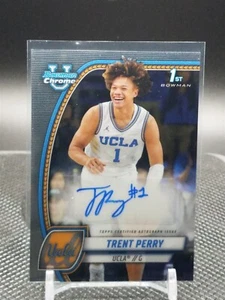 Baloncesto universitario cromado Bowman 2024-25 Trent Perry AUTO UCLA - Imagen 1 de 2