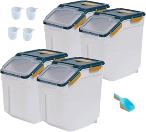 ✨Large Airtight Storage Container,25Lb Flour Rice Storage Containers Bin with Wh - Picture 1 of 7