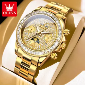 OLEVS Automatikuhr Leuchtzeiger Mondphase Tag Datum Herren Mechanische Uhr - Bild 1 von 14