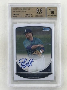 D.J. Peterson 2013 Bowman Chrome Draft Auto #BCA-DP Mariners Slab BGS 9.5 - Picture 1 of 2