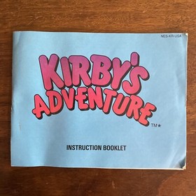 Kirby's Adventure Nintendo NES Manual Only ~ Instruction Booklet