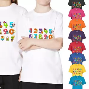 Boys Girls Number Math Day T-Shirt Maths Symbol Childrens Kids School Tee - Picture 1 of 10