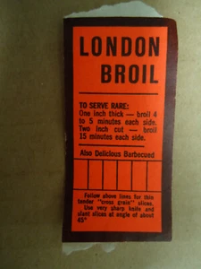 Vintage London Broil Sticker from 1980s - Picture 1 of 2