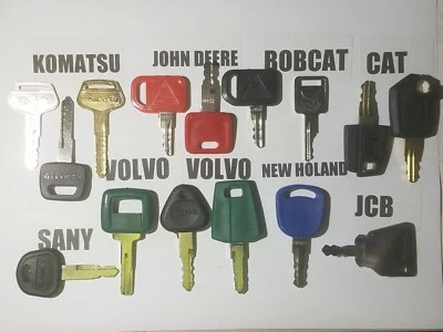 (15) Operator Training Keys CAT, Bobcat, Volvo, JD, Komatsu, JCB, New Holland  - Image 1 of 4