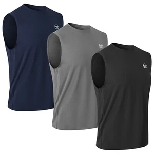 3er Herren Tank Top Sport Muskelshirts Lässige Fitness ärmelloses Shirt Laufen - Bild 1 von 61