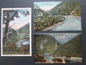 DELAWARE WATER GAP Pennsylvania (3) Historic Postcards C.T.American Art / Hauser - Picture 1 of 2