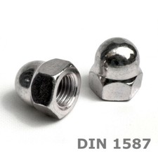Hutmutter verzinkt DIN 1587  M4-M24 Muttern